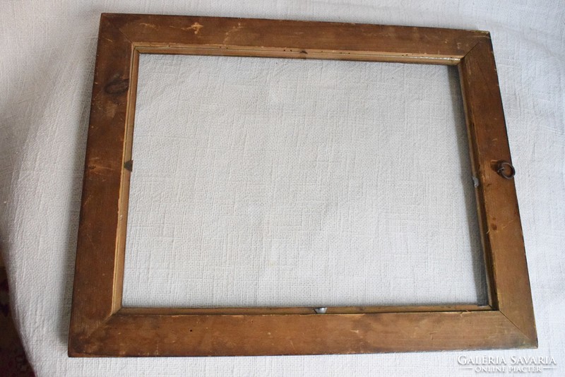 Picture frame, frame, glazed, rustic feel 49 x 39.5 cm, frame thickness 5 cm