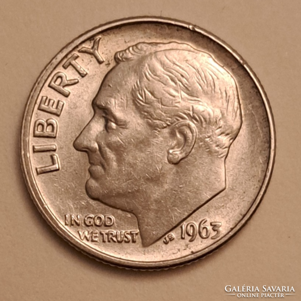 1963. Usa silver roosevelt 1 dime f/