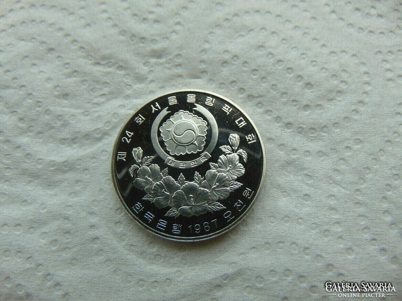 Dél - Korea ezüst 5000 won 1987 PP 16.75 gramm  925 - ös ezüst