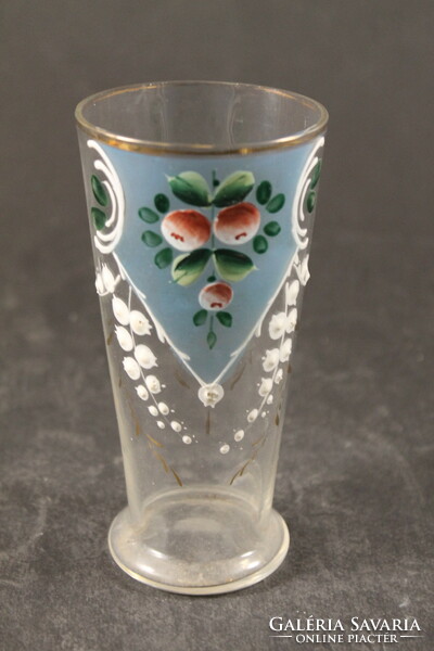 Antique hand-painted art nouveau glass 219
