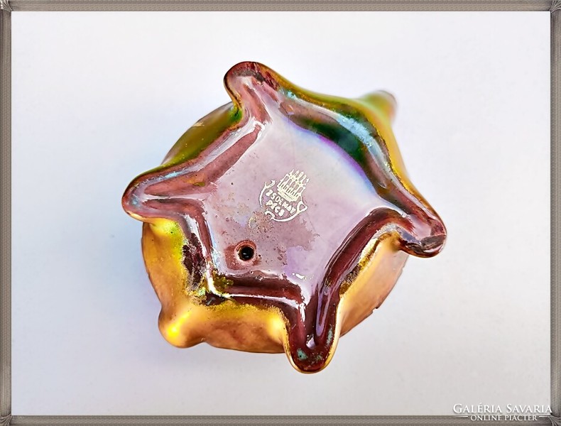 Zsolnay rare collector's eosin shrink glazed turtle tortoise