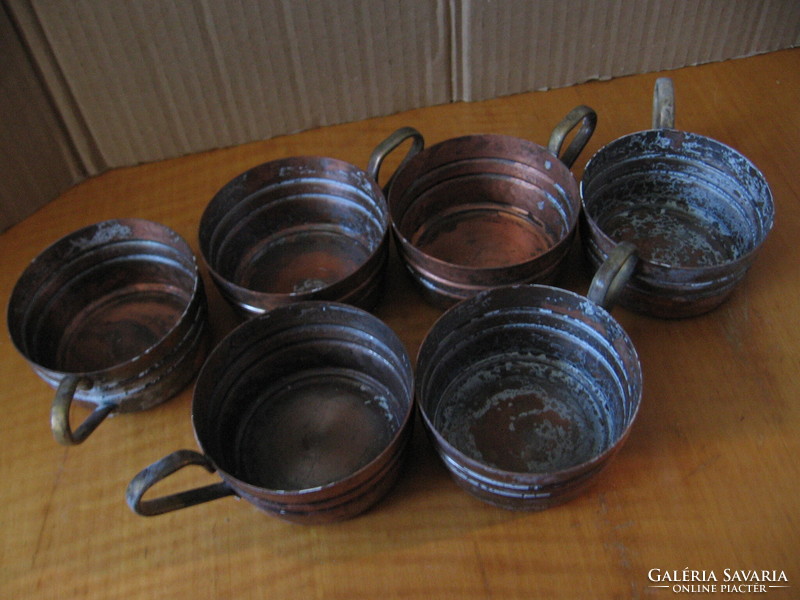6 copper holders for Jena tea cups