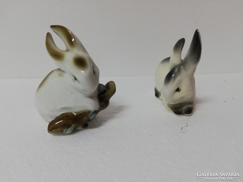 Zsolnay porcelain rabbits