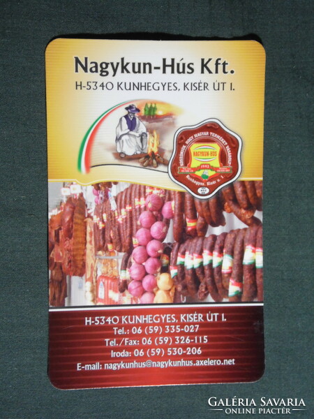Card calendar, nagykun húsipari kft. , Kunhegyes, smoked goods, sausage, salami, 2010, (6)