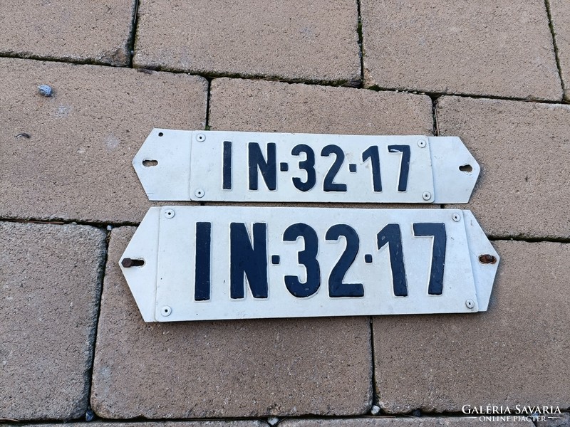 Pair of old license plates