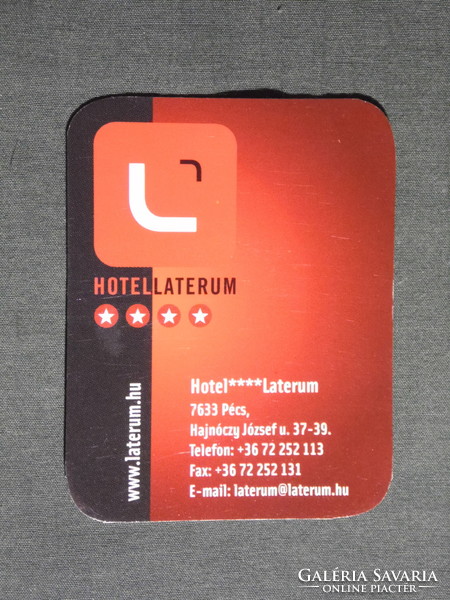 Kártyanaptár, kis méret, Laterum Hotel, Pécs, 2010,  (6)