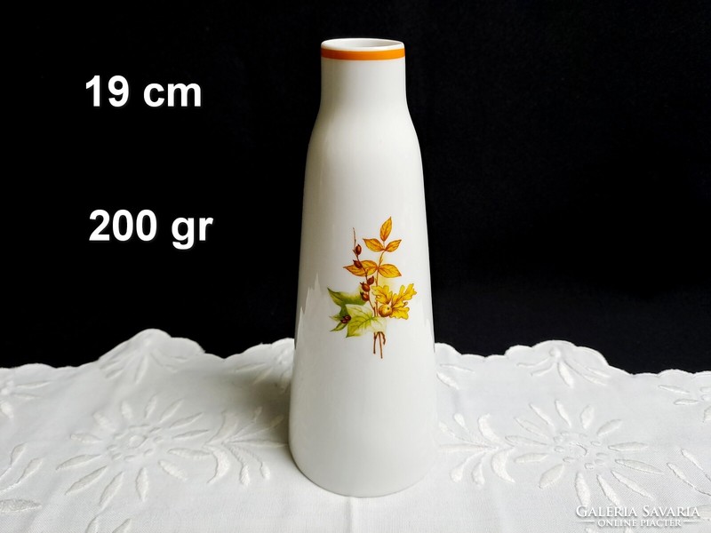 Hollóházi porcelán váza 19 cm