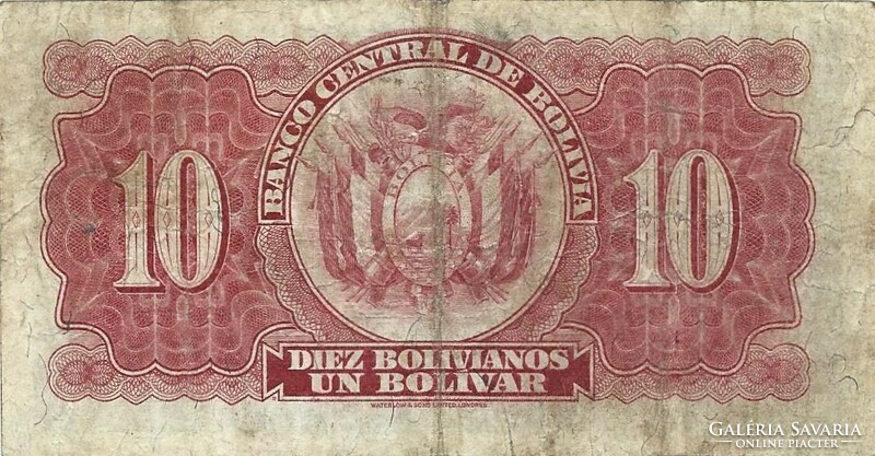 10 bolivianos 1928 2. kiadás Bolívia