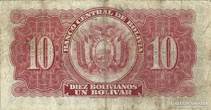 10 Bolivianos 1928 2. Issue Bolivia