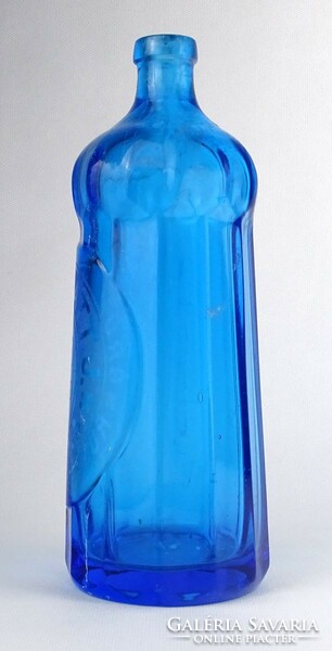1P783 antique grünblatt - rutka collector's blue soda bottle 23.5 Cm