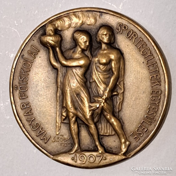1903. Sports medal of the Association of Hungarian College Sports Associations, manufactured by Ludvig Sződy (36)