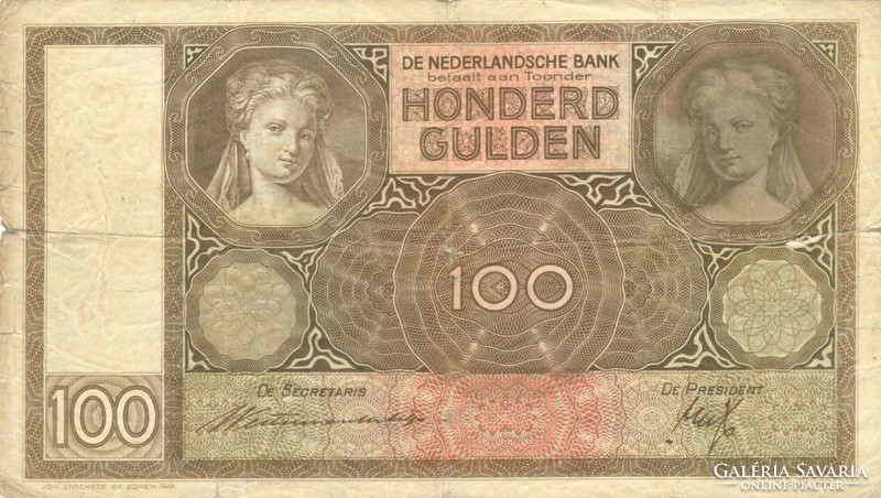 100 Gulden 1939 The Netherlands