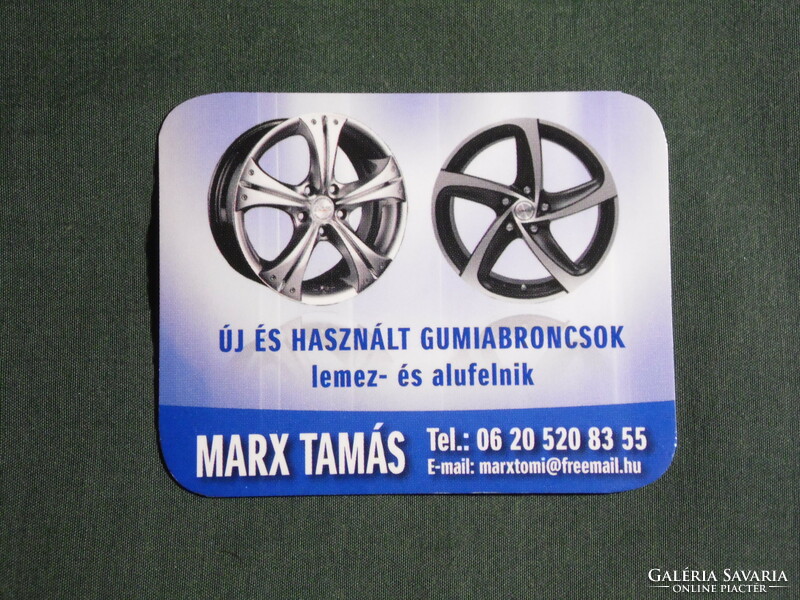 Kártyanaptár,kis méret, Marx Tamás gumiabroncs alufelni üzlet, Pécs, 2010,  (6)