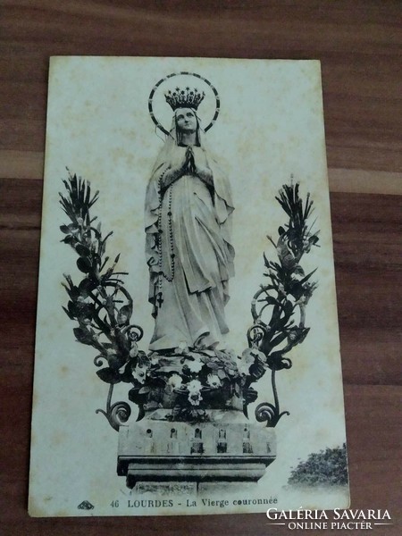 Old religious French postcard, Lourdes