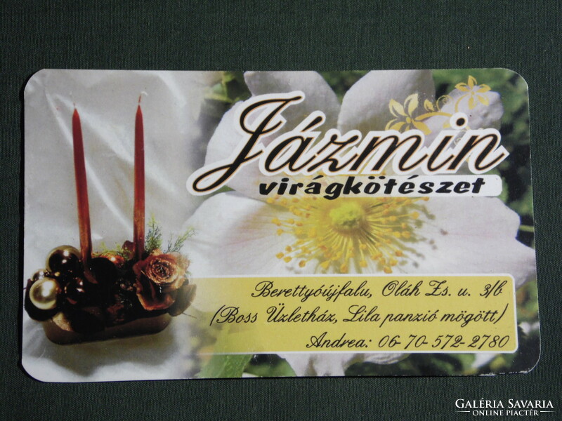Kártyanaptár, Jázmin virágkötészet üzlet, Berettyóújfalu, 2010,  (6)