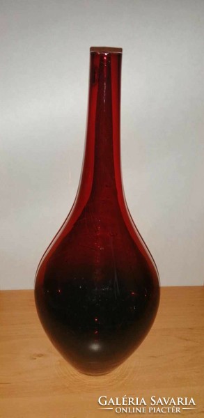 Piros üveg váza - 31cm (6/d)