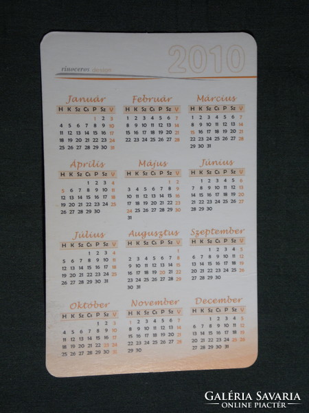 Card calendar, nagykun húsipari kft. , Kunhegyes, smoked goods, sausage, salami, 2010, (6)