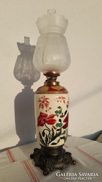 Josef steidl znaim large antique table kerosene lamp