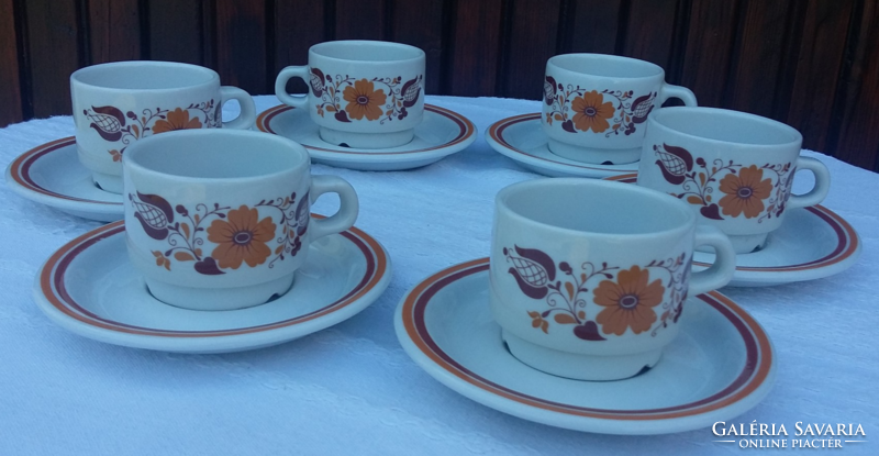 Alföldi porcelain pan pattern coffee set, mocha set