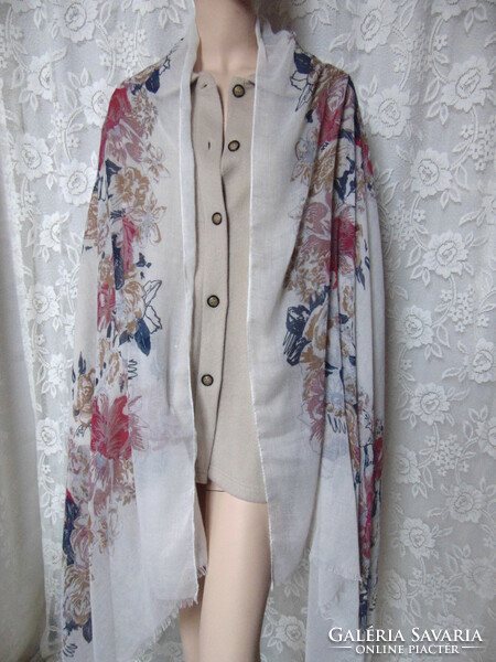 Large beautiful floral scarf, stole