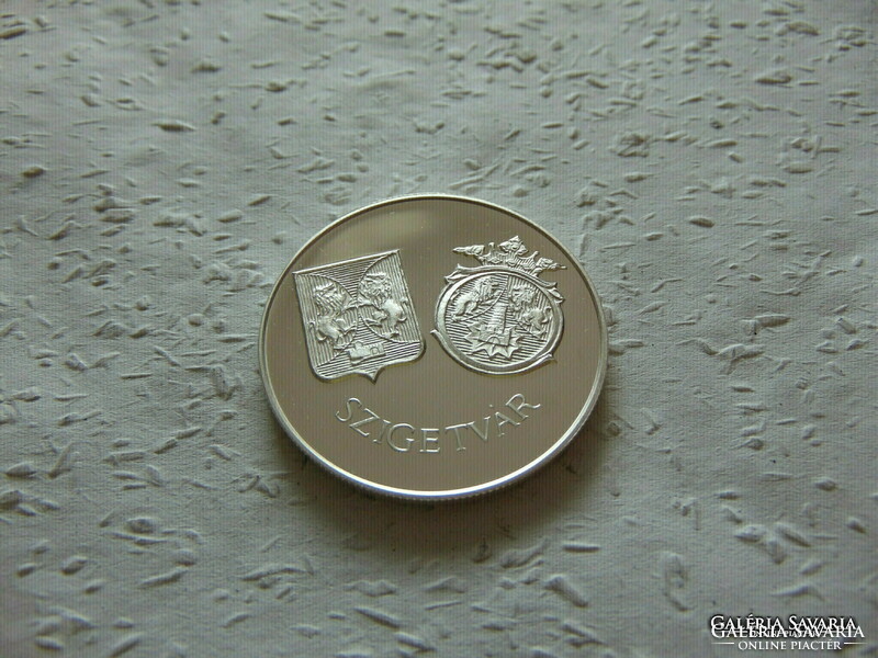 Szigetvár ezüst emlékérem PP 31.37 gramm 925 - ös ezüst