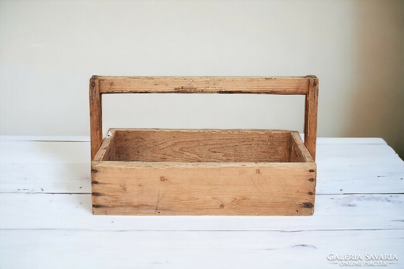 Old wooden tool chest file holder