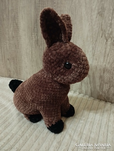 Crochet chenille bunny