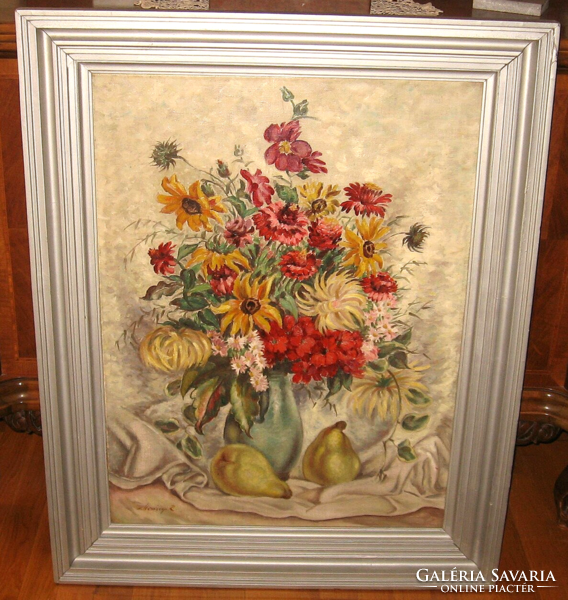 Wonderful guaranteed original Rudolf Merényi / 1893-1957/ flower still life