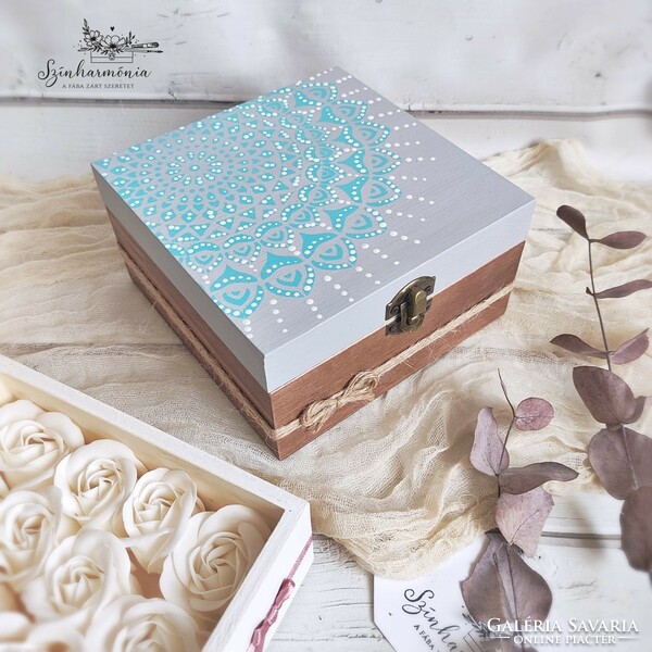 Gift box with soap - sea eye mandala