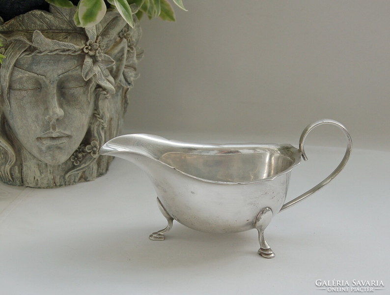 Beautiful silver-plated, sauce pouring spout