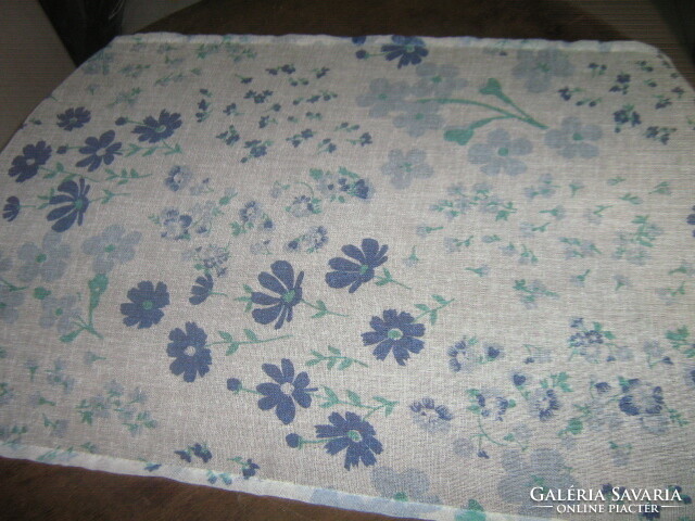 Beautiful blue floral woven filigree running tablecloth