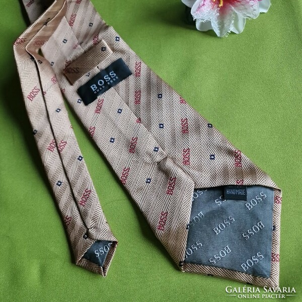 ESKÜVŐ NYK50 - Óarany alapon felírat - selyem nyakkendő