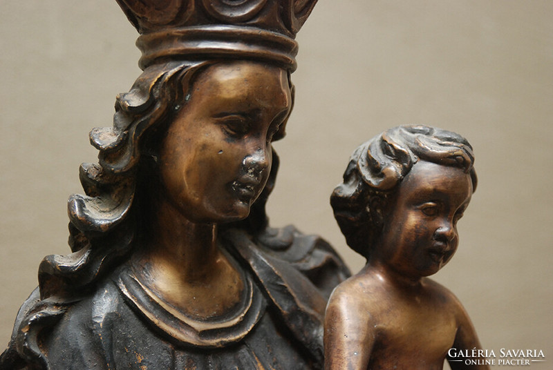 Mária Jézussal -barokk  bronz szobor