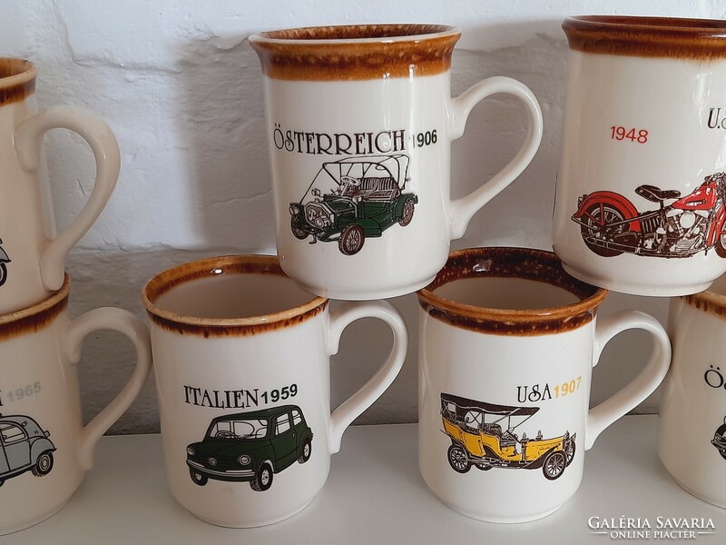 Car mugs, made in England, 9 pcs in one, for bszp users