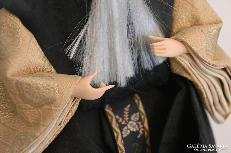 Traditional Japanese doll, puppet, handmade, 21 cm