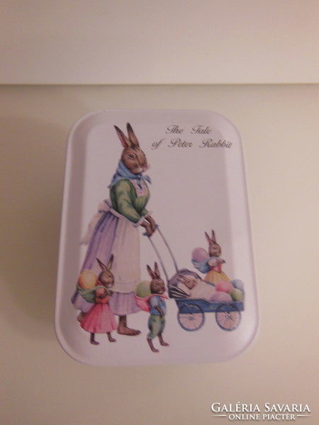 Easter - box - metal - 11 x 8 x 8.5 cm + tab 3.5 cm - candy holder - German - perfect
