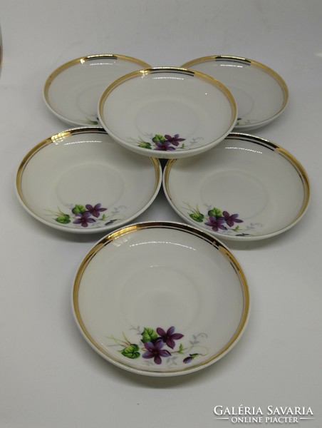 Raven house porcelain violet coffee cup plates!