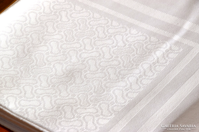 Old antique art deco damask napkin set set wipe geometry pattern 6 pcs 57 x 57