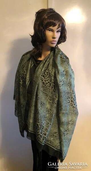Beautiful, large, spring, silk effect scarf, stole