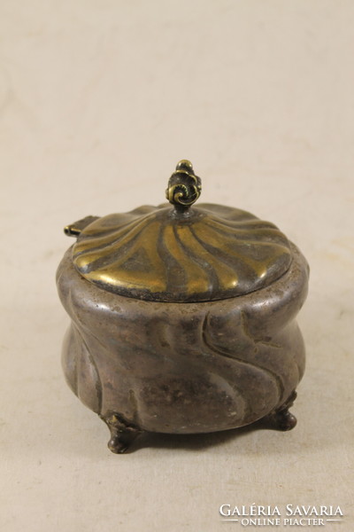 Antique silver-plated sugar box 239