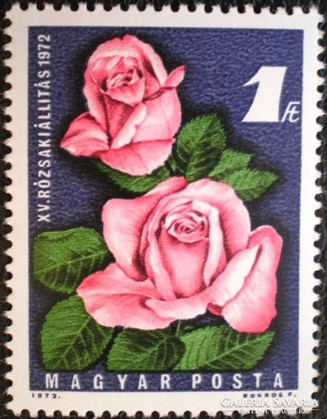 S2783 / 1972 xv. Rose exhibition stamp postmark