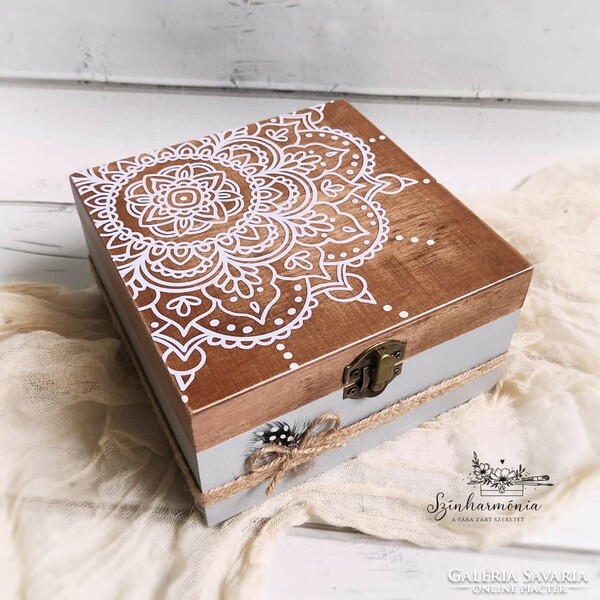 Gift box with soap - rustic mandala