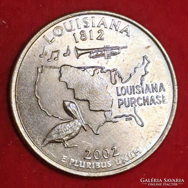 2002.  USA emlék negyed dollár (Louisiana) (993)