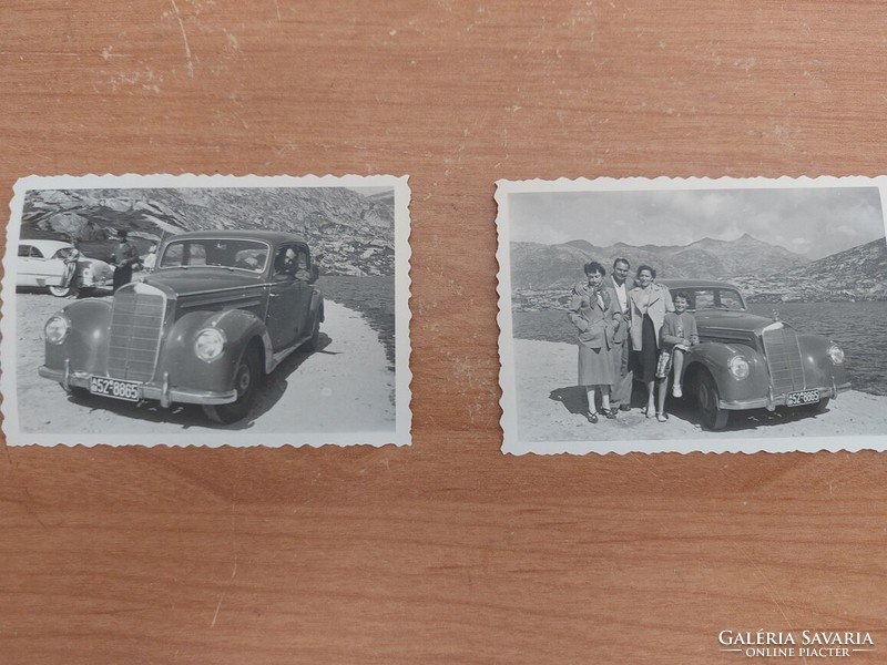 (K) old photos with oldtimer 2 pcs.