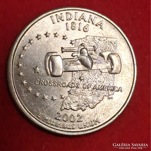 2002.  USA emlék negyed dollár (Indiana) (479)