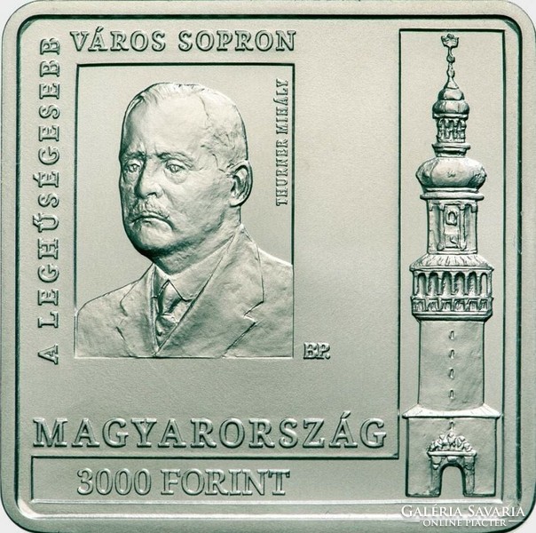 3000 HUF Sopron is the most loyal city 2021 non-ferrous metal commemorative medal in a closed unopened capsule