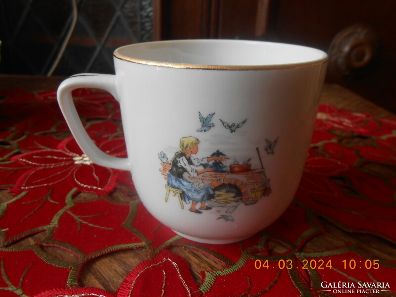 Raven house fairy tale patterned kids mug