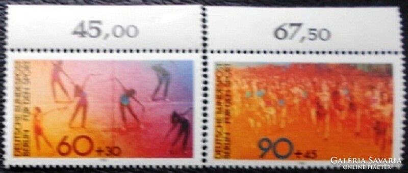 BB645-6sz / Németország - Berlin 1981 Sportsegély bélyegsor postatiszta összegzőszámos