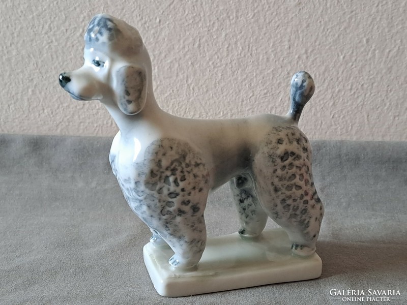 Almost free! Flawless Zsolnay poodle / poodle dog porcelain figure