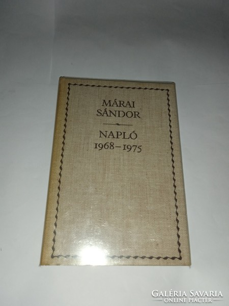 Sándor Márai - diary 1968-1975 - new, unread and flawless copy!!!